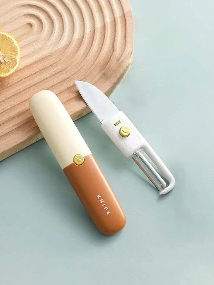 Multifunctional 2-in-1 Fruit Knife and Peeler Set Made Of High-Quality Stainless Steel.