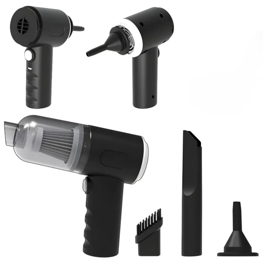 3-IN-1 Mini Vacuum Cleaner & Air Blower For Car Interior, Office, Home, Computer, Cordless Handheld Wireless Portable Auto Vacuum Cleaner Strong Suction Powerful