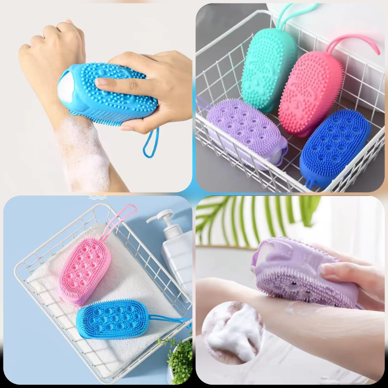 Shower Tools Washing Pad Bubble Multi Function Scrubbing Artifact Silicone Bath Brush Double-sided Soft Massage