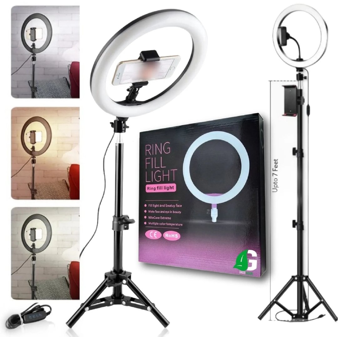 LED Ring Light with a Tripod Stand and Phone Holder