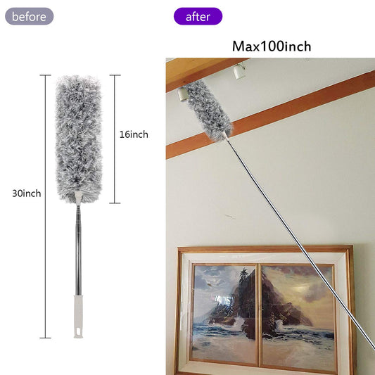 Foldable Microfiber Fan Cleaning Duster Steel Body Flexible for Quick and Easy Cleaning