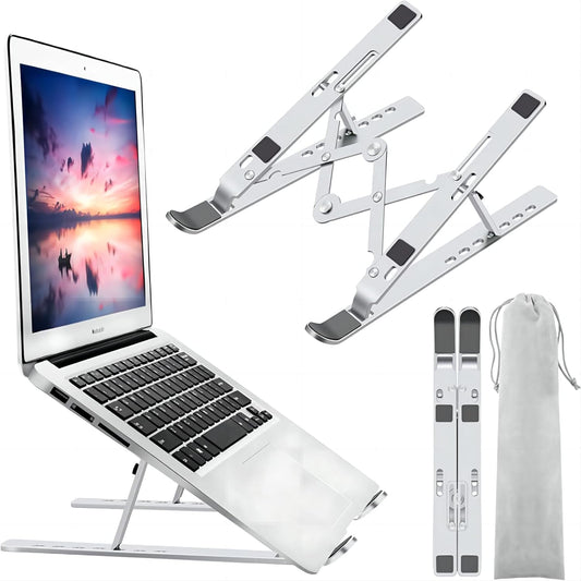 Laptop Stand Adjustable Aluminum Vertical Holder Metal Universal Portable Folding Tablet Notebook Stand