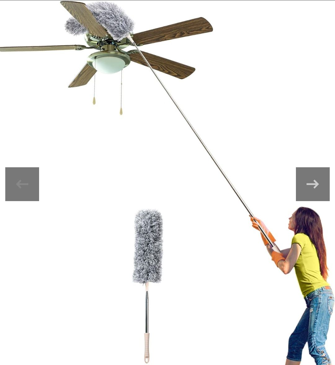 Foldable Microfiber Fan Cleaning Duster Steel Body Flexible for Quick and Easy Cleaning