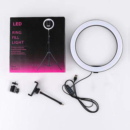 LED Ring Light with a Tripod Stand and Phone Holder
