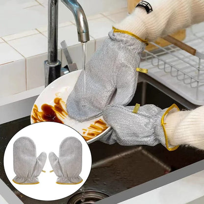 Steel Wire Dishwashing Glove, Multipurpose Anti Swiss Cleaning Rag, Waterproof Kitchen Cleaning Gloves, Oil-free, Silver Wire Dish Cleaning Glove, Multifunctional Non-Scratch Wire Dish Cloths Share Tweet