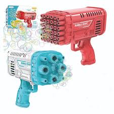 Bubble Gun Machine, 32 Holes Bubble Machine, Gatling Bubble Machine, Bazooka Bubble Machine for Children Adults, Wedding, Party, Outdoor Game