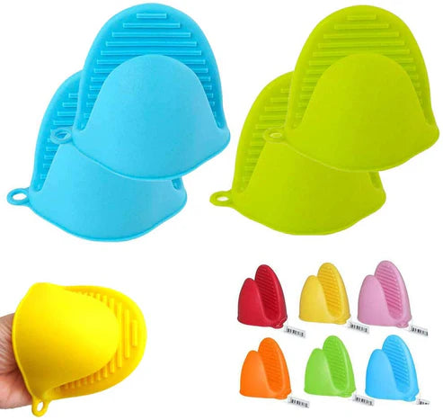 Best Quality Pair Of Silicon Pot Holder Gloves Silicone Heat Resistant Gloves Hot Pot Holders Non Stick Anti-Slip Pot Bowel Holder Baking Oven Mitts best Kitchen Tool