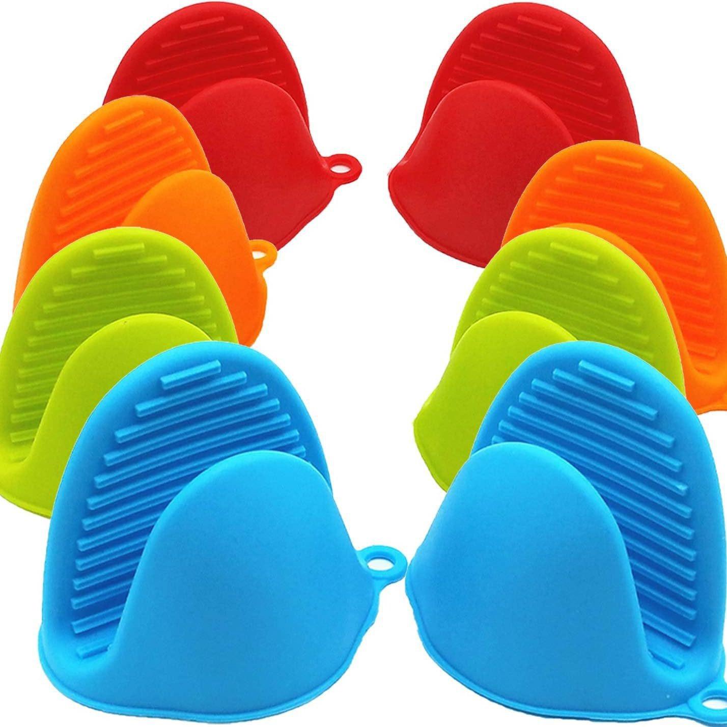 Best Quality Pair Of Silicon Pot Holder Gloves Silicone Heat Resistant Gloves Hot Pot Holders Non Stick Anti-Slip Pot Bowel Holder Baking Oven Mitts best Kitchen Tool