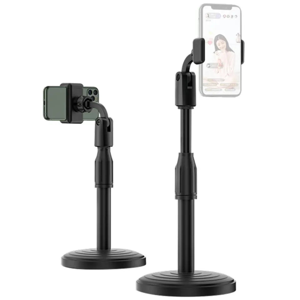 Adjustable Retractable Mobile Phone Stand with 360 Rotation and Height Adjustment for Live Broadcast TV Viewing and Conference Use