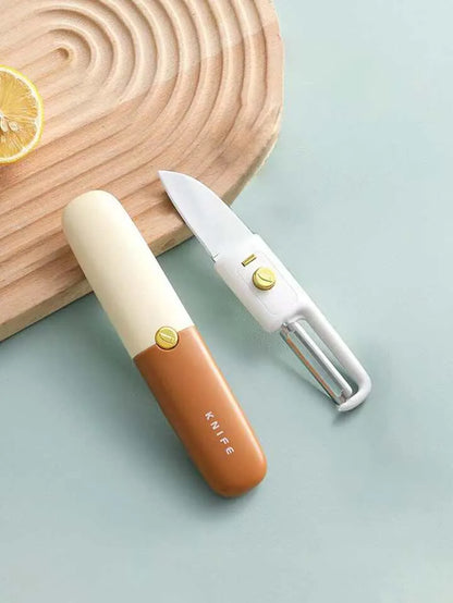 Multifunctional 2-in-1 Fruit Knife and Peeler Set Made Of High-Quality Stainless Steel.