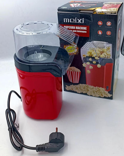Popcorn Maker, Electric Mini Popcorn Machine Oil-Free, Small Fast Popper with Measuring Cup and Removable Cover