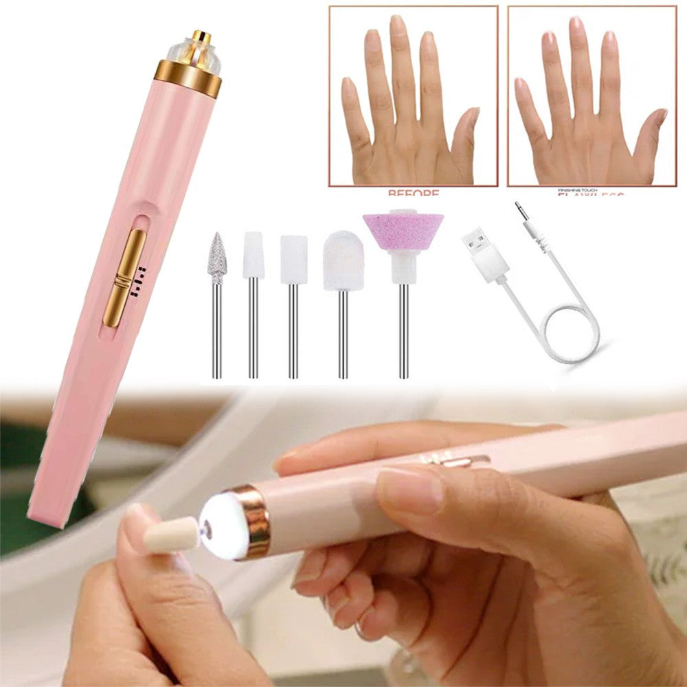 Finishing Touch Flawless Salon Nails Kit Electronic Nail File and Manicure and Pedicure Tool Rechargeable