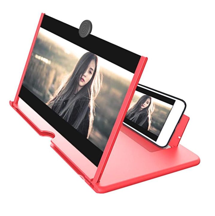 9" 3D Phone Screen Magnifier - HD Magnifier Projector Screen for Videos, Movies, Games Foldable Phone Stand with Screen Amplifier Supports All Smartphones