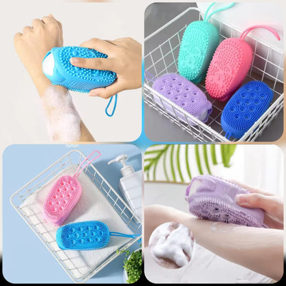 Shower Tools Washing Pad Bubble Multi Function Scrubbing Artifact Silicone Bath Brush Double-sided Soft Massage