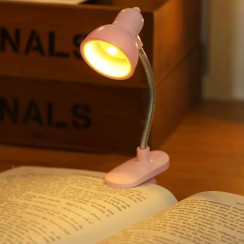 Mini LED Clip Lamp Illuminating Night time Companion for Bedroom, Desk, Study, and Table - Enhances Reading, Protects Eyes, Ideal Decoration, Perfect Gift for Learning and Reading Enthusiasts, Desk Lamps, Book Light LED Clamp Reading Lamp
