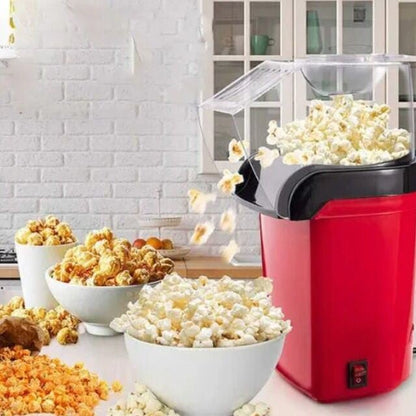 Popcorn Maker, Electric Mini Popcorn Machine Oil-Free, Small Fast Popper with Measuring Cup and Removable Cover