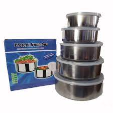 Stainless Steel Protect Fresh Box – 5 Pcs Set